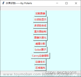 基于Python+Tkinter GUI 的模式识别水果分类小程序