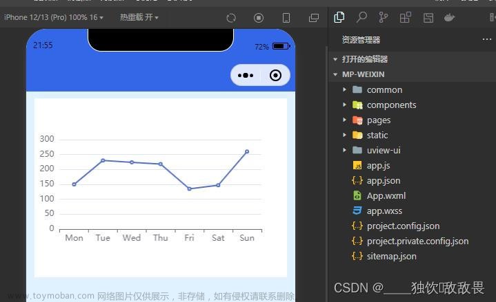 uniapp微信小程序+echarts简单图表以及与后端交互