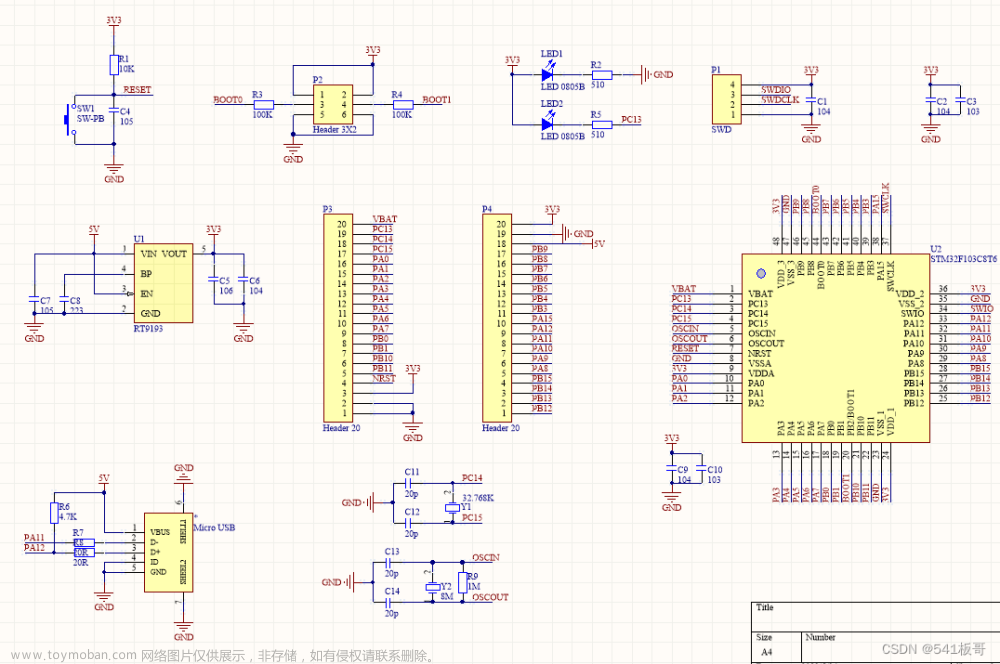 Altium designer—STM32F103C8T6最小系统原理图