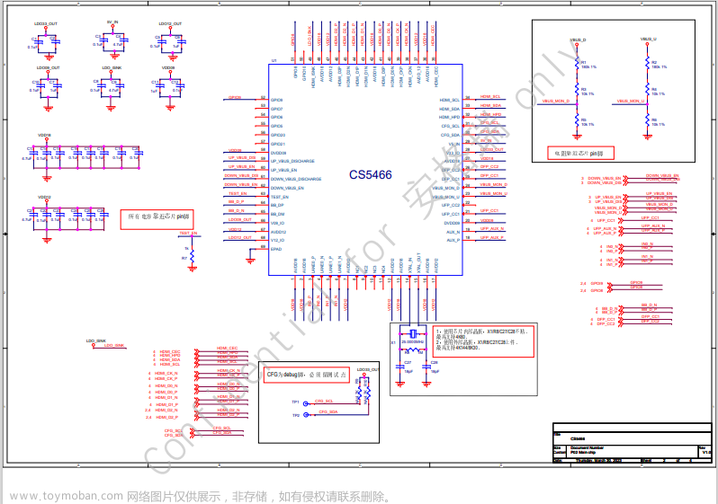 ASL芯片CS5466方案设计|集睿致远CS5466代理商|Type-c转HDMI电路原理
