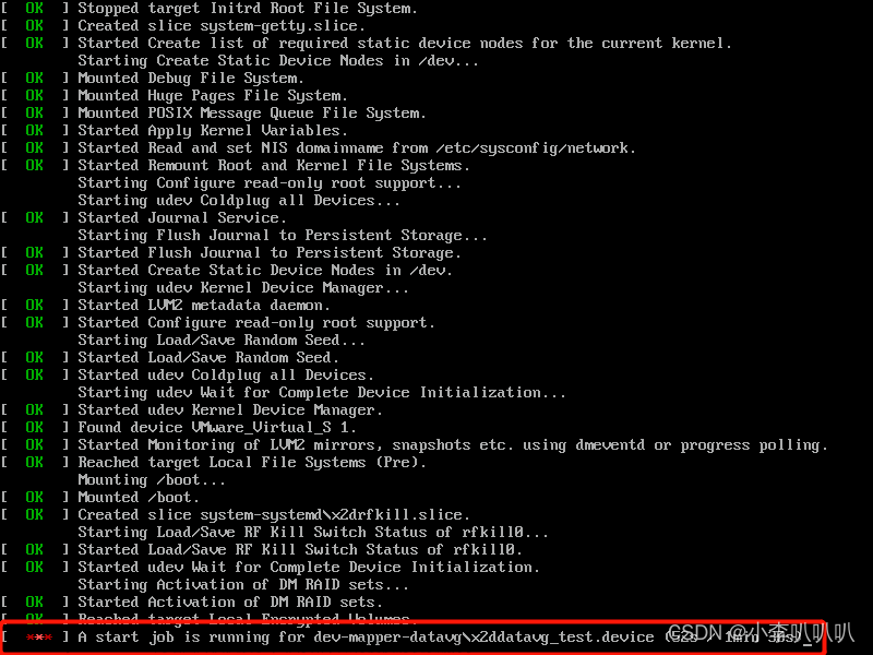 关于linux重启后磁盘分区消失的情况复现与修复