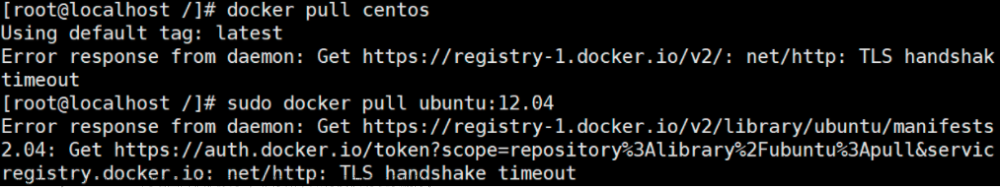 Error response from daemon: Get https://registry-1.docker.io/v2/: net/http: TLS handshaketimeout报错解决