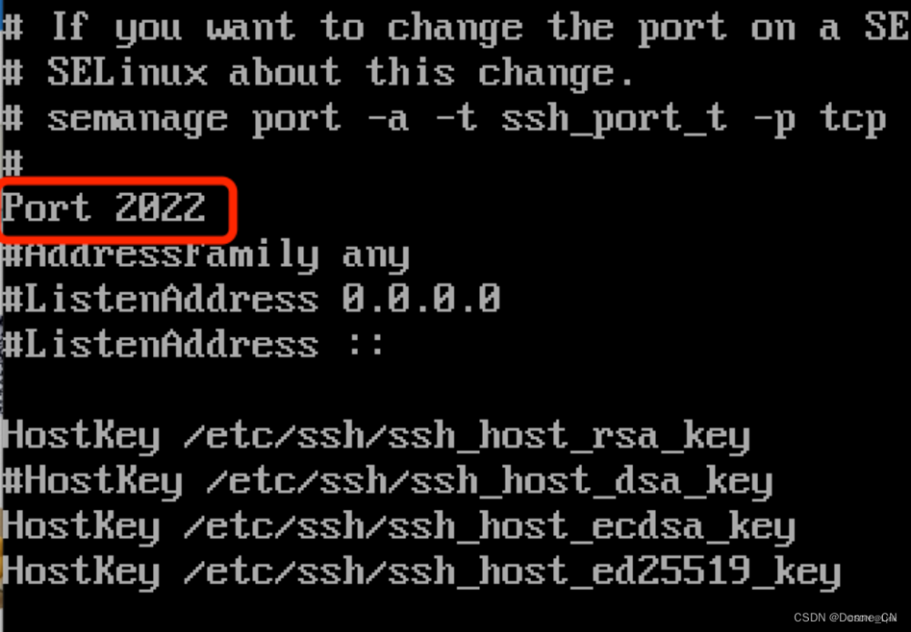 Linux更改SSH端口，并解决SSHD服务重启失败的问题
