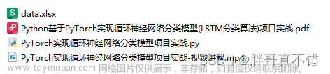 Python基于PyTorch实现循环神经网络分类模型(LSTM分类算法)项目实战