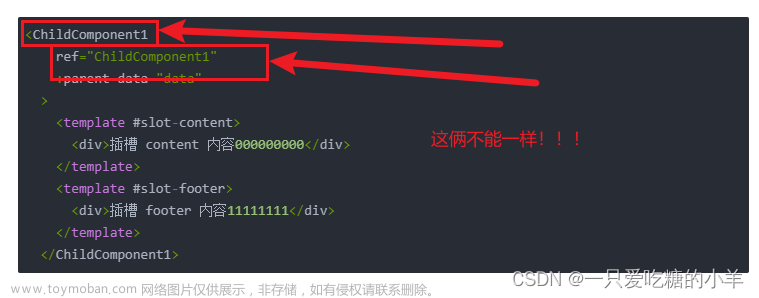 vue3传属性时报错 [Vue warn]: Component is missing template or render function.