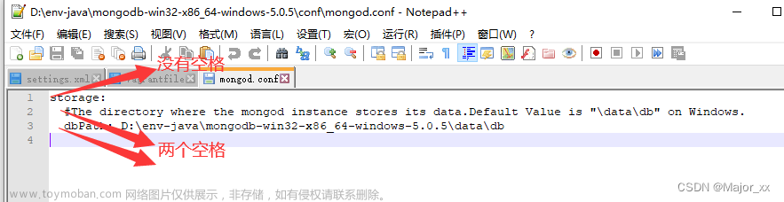 MongoDB：Unrecognized option: storage