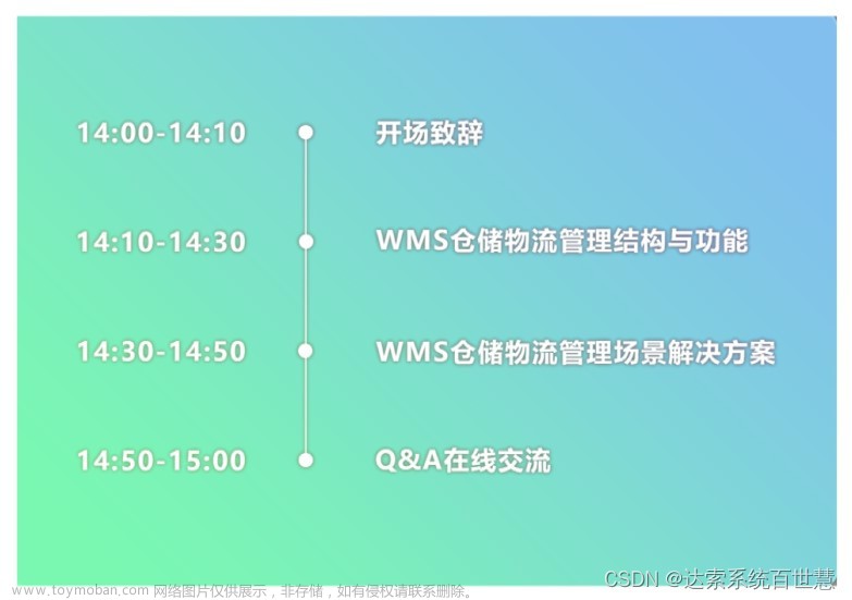 云上百世慧|公开研讨会|WMS仓储物流管理分享（我们在8月31日等你）