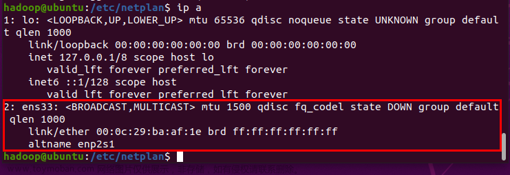 2023.5.12解决Ubuntu中ens33没有ip