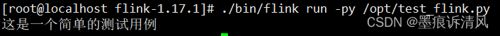 Python 编写 Flink 应用程序经验记录（Flink1.17.1）