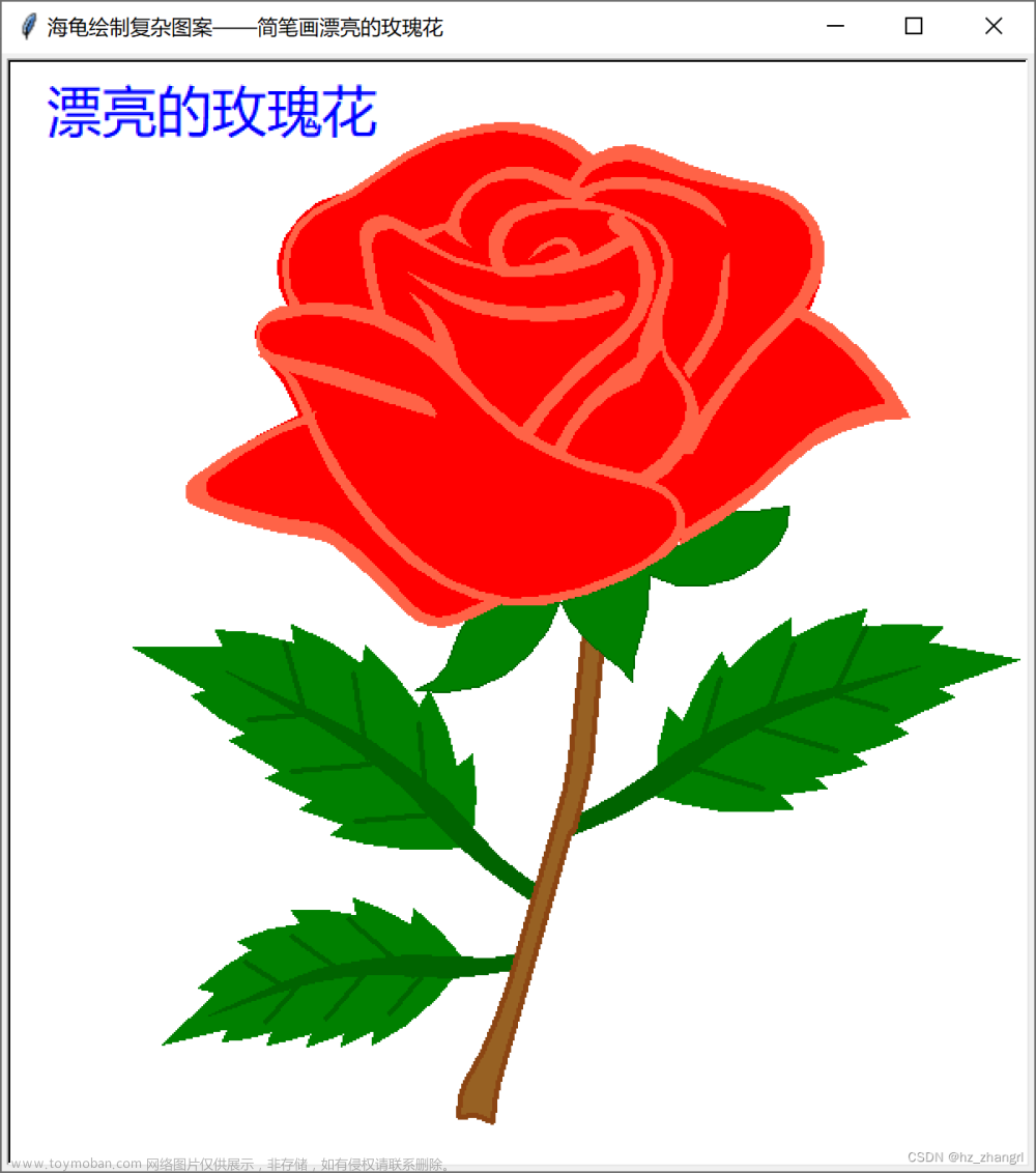Python绘图——漂亮的玫瑰(源代码)