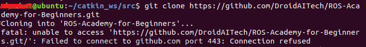 解决Ubuntu18.04的git clone报错Failed to connect to github.com port 443: Connection refused