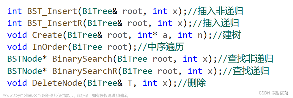 【数据结构】二叉排序树（c风格、结合c++引用）
