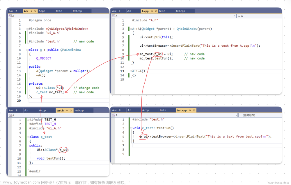 【Visual Studio】Qt 在其他 cpp 文件中调用操作 ui 界面控件