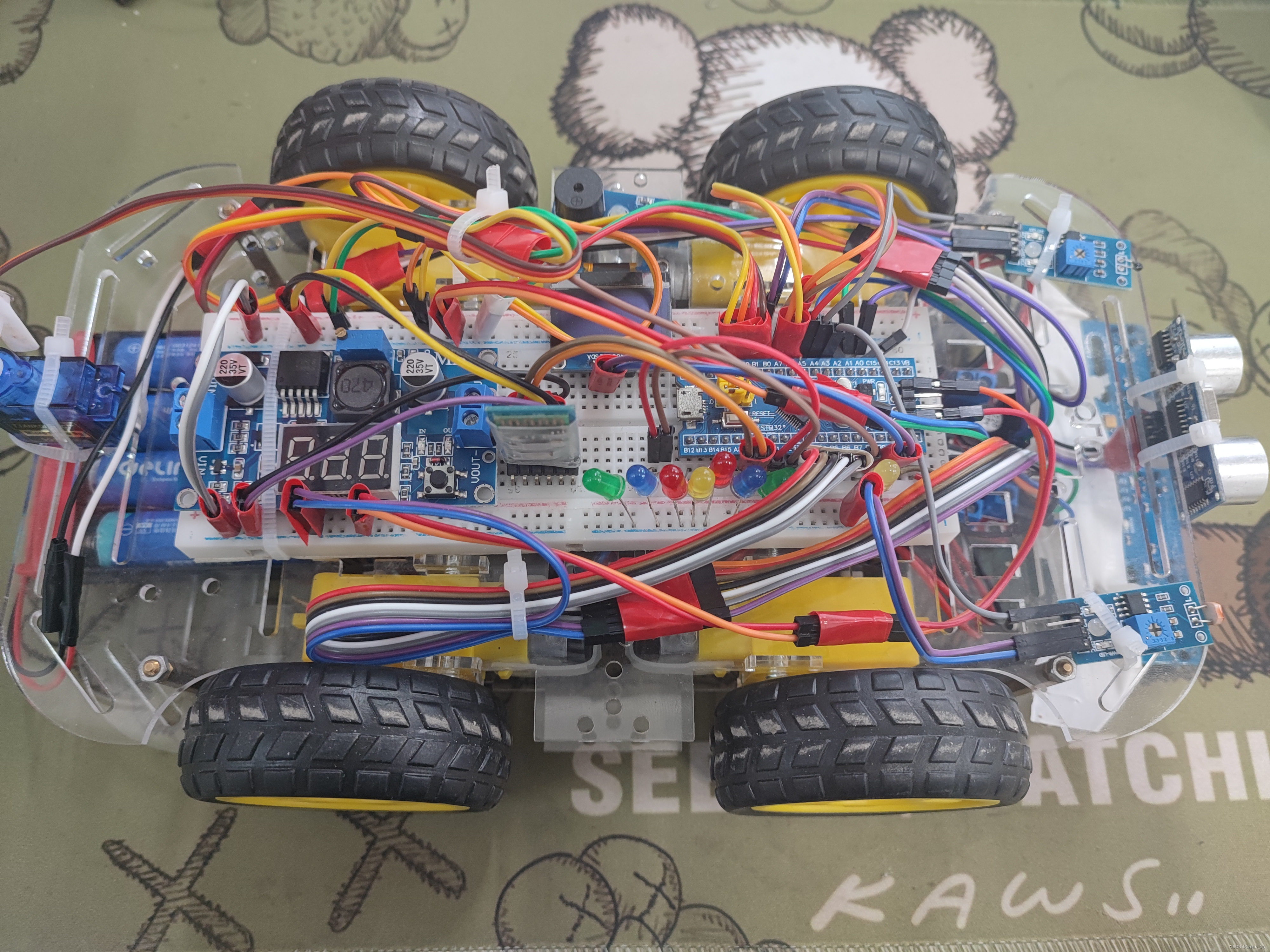 STM32超级蓝牙小车——基于STM32F103C8T6的多功能蓝牙小车（PID循迹、跟踪、有源蜂鸣器播放音乐、蓝牙遥控、AD采集+DMA转运等超多元素小车）