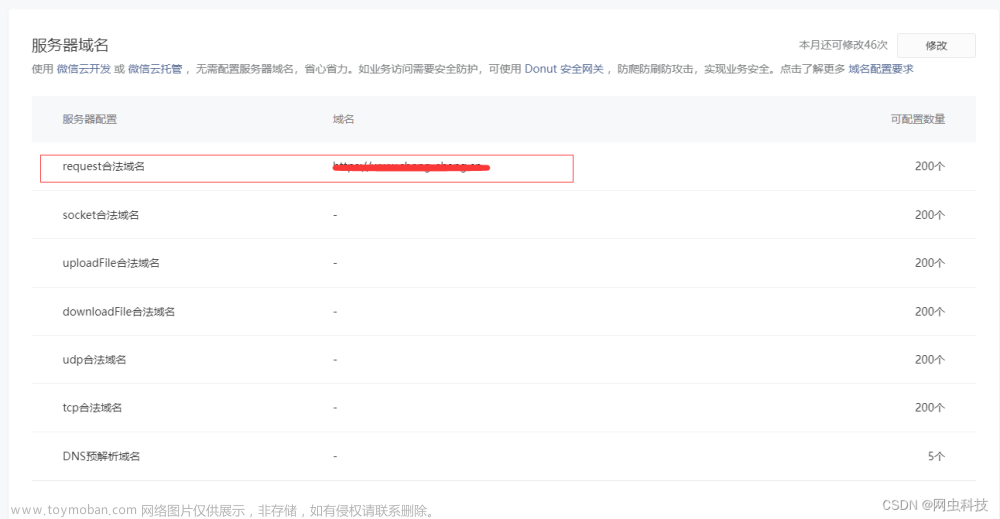 微信小程序网络请求报错：request:fail url not in domain list