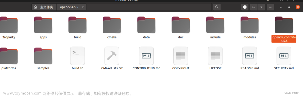 Ubuntu20.04安装OpenCV4.5.5和OpenCV_Contrib4.5.5
