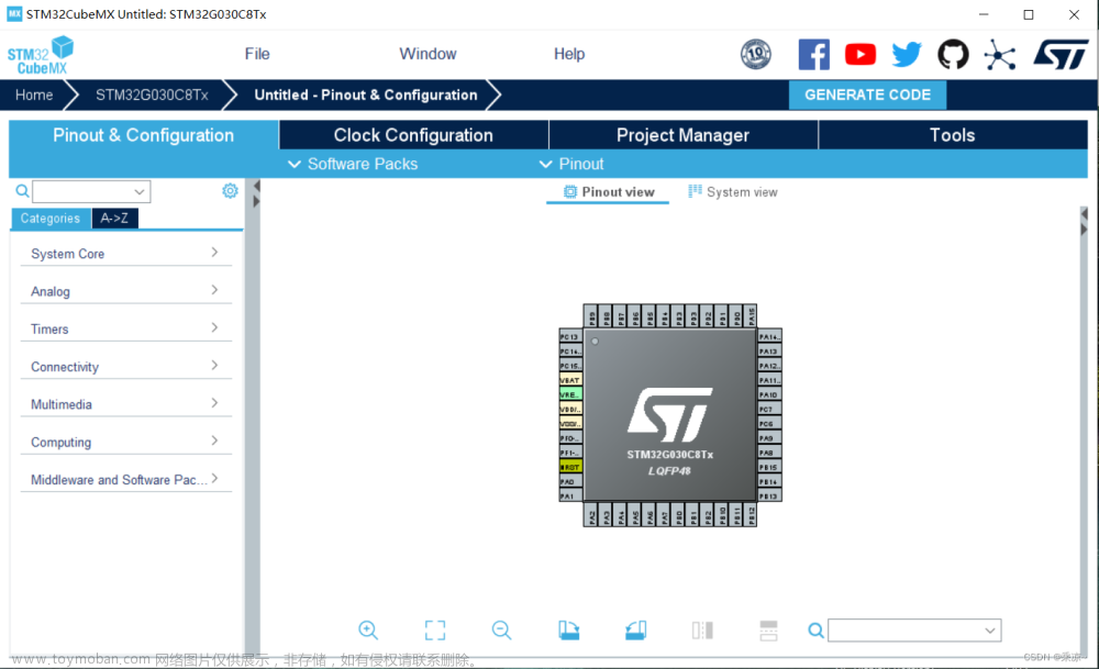 STM32G030C8T6：定时器1ms中断,STM32开发实战,stm32,嵌入式硬件,单片机