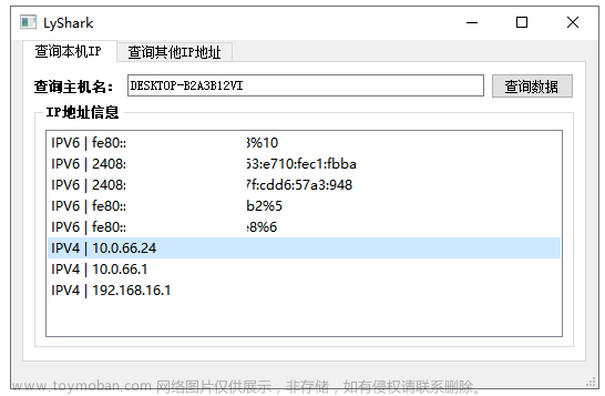 C++ Qt开发：QHostInfo主机地址查询组件