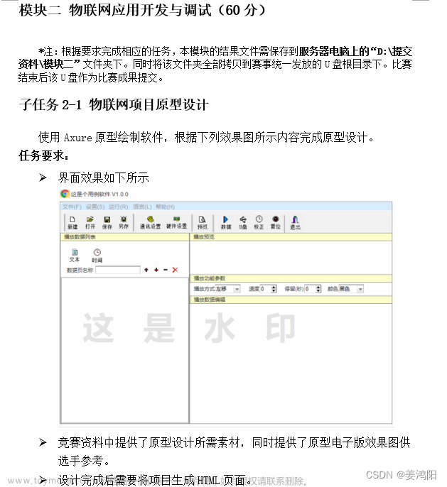 2023年全国职业院校技能大赛物联网应用开发赛项,Axure,axure,photoshop,ui