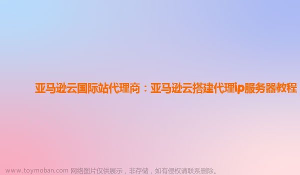 使用亚马逊云服务器代理本地网络新手教程,亚马逊云国际代理商,亚马逊云国际站充值,亚马逊云国际站,tcp/ip,服务器,php,网络协议,网络,云计算,运维