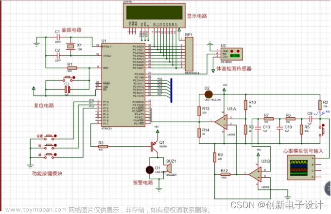 基于单片机体温心率脉搏检测仪系统设计