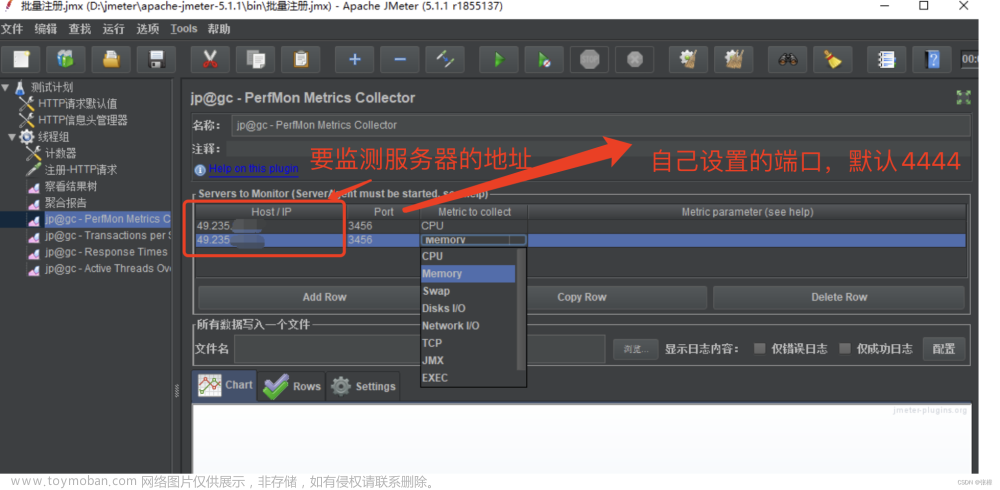 perfmon metrics collector,jmeter,学习